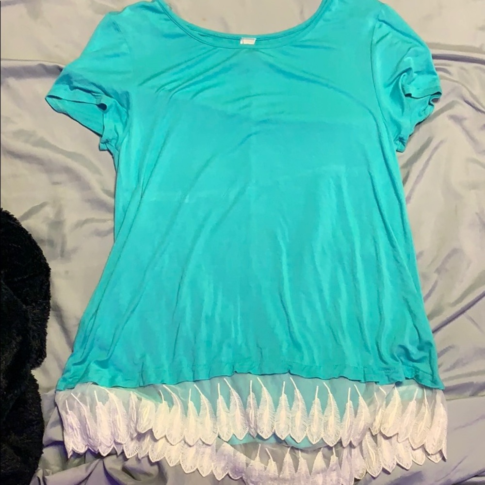 Baby blue tunic top